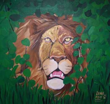 Lion in the Garden